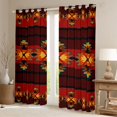 thumbnail image 2 of Feelyou Tribal Aztec Women Black Out Curtains, Boho Curtains Pack of 2 (42x63 Each), 2 of 6