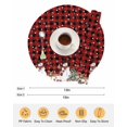 thumbnail image 6 of 13 Inch Round Placemats Set of 4, Red Plaid Christmas Non Slip Heat Insulation PP Table Mats, Snowman Snowflake Xmas Tree Ball Elk Washable Place Mats for Kitchen Dining Party Table Decor, 6 of 7