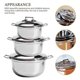 thumbnail image 3 of Children Mini Cookers Pot-Shaped Miniature Play Kitchen Cookwares Silver Alloy Decorative for 3Pcs, 3 of 4