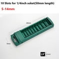 thumbnail image 1 of Lefu 1pc Socket Organizer Box 3/8 1/4 1/2inch Drive ABS Plastic Socket Clip Rail Holder Empty Socket Storage Toolbox Socket Storage, 1 of 8