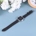 thumbnail image 4 of Estilo de moda Reloj de cuarzo simple Reloj de pulsera elegante Reloj de pulsera con banda de cuero fino para mujeres Señoras (negro), 4 of 4