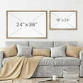 thumbnail image 5 of PixonSign Framed Wall Art Set Mid-Century Green Polygon Landscape Abstract Canvas Prints Geometric Splicing Modern Art Decoration Minimalist for Living Room, Bedroom, Office - 24"x36"x2 Natural, 5 of 5