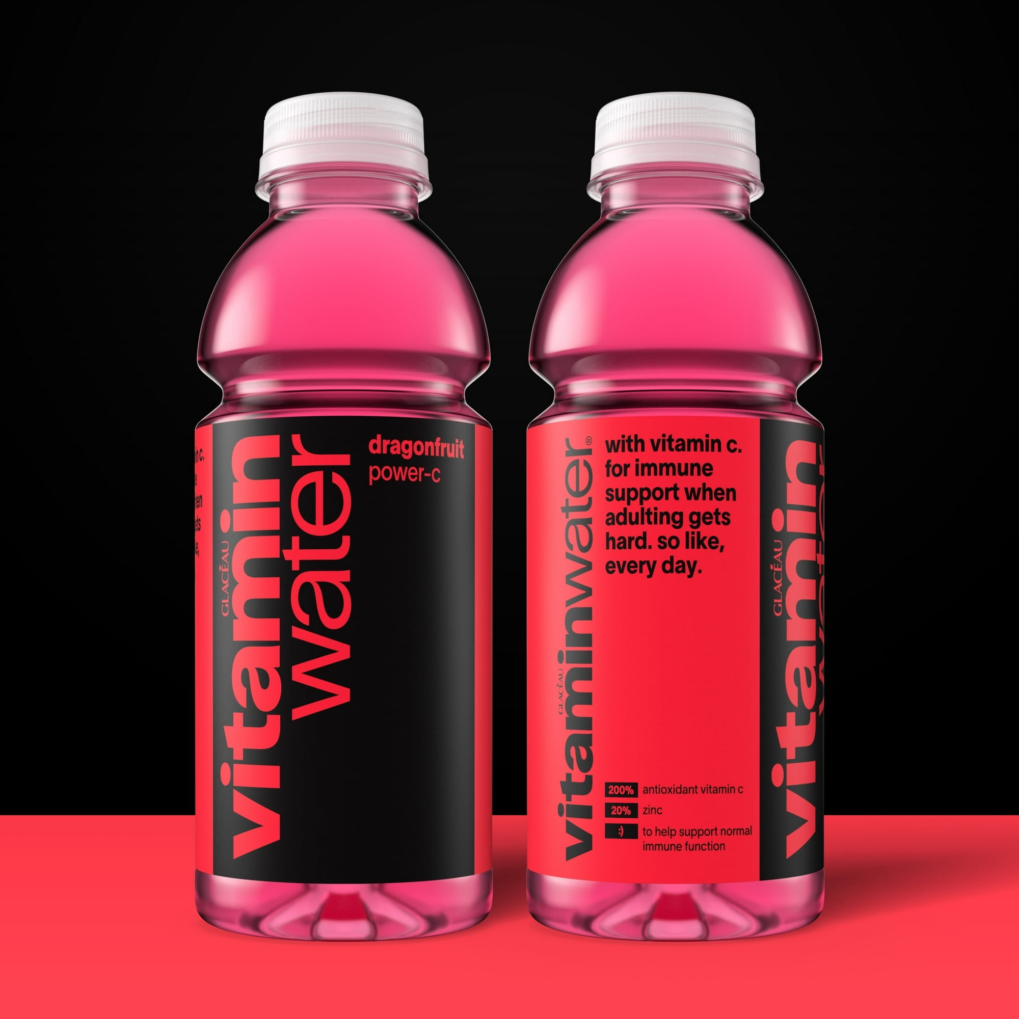 vitaminwater Power-C Dragonfruit Flavored Water Beverage, 16.9 fl oz, 6 Pack Bottles