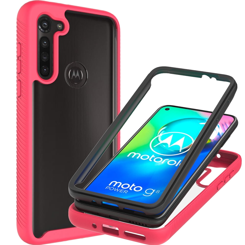 CoverON Motorola Moto G8 Power Case Heavy Duty Full Body Slim Fit  Shockproof Clear Phone Cover - EOS Series