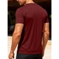 thumbnail image 4 of Fabrcox Henley Shirts for Men Button Up V Neck Short Sleeve Shirt for Men Spring Going Out Fitness Mens Big and Tall Shirts, 4 of 4