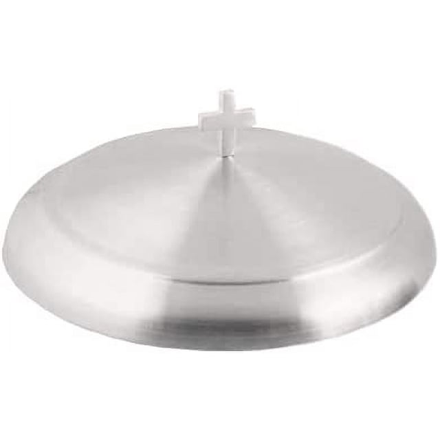 Mayur Export Acier Inoxydable Acier Inoxydable Mayur Export Plateaux de Communion en Acier Inoxydable Couvercle de Tasse pour Églises Mayur Export Fournitures de Communion en Acier Inoxydable (Argent Mat)