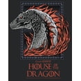 thumbnail image 2 of Women's Game of Thrones: House of the Dragon Fire Dragon Portrait  Racerback Tank Top Black Heather 2X Large, 2 of 4