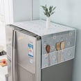 thumbnail image 1 of Nvzi 1 pieza de cubierta de tela para refrigerador de una o dos puertas,tela con margaritas, cubierta impermeable y a prueba de polvo para refrigerador doméstico, 180 * 60 CM (Estilo 2), 1 of 4