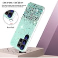 thumbnail image 3 of Compatible with Samsung S23 Ultra Case Clear Glitter Silicone, Phone Case Samsung Galaxy S23 Ultra Case Glitter Sparkle Pink Shockproof Thin Cover (Green), 3 of 14