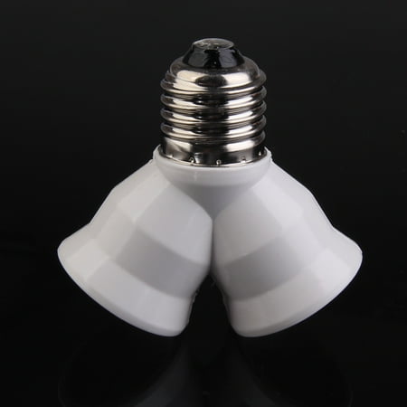 

Xewsqmlo E27 Base Light Lamp Bulb Socket 1 to 2 Splitter Adapter Converter Socket