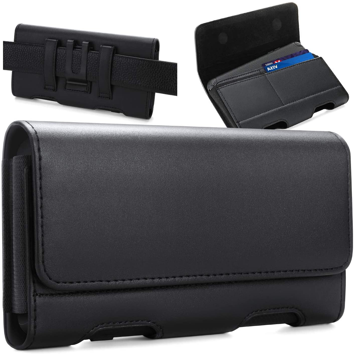 NageBee Rugged Holster Case For IPhone 11 Series - Belt Clip, Tempered Glass Included