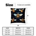 thumbnail image 5 of Honeybee Velvet Throw Pillow Covers Set of 2 - 16x16, 18x18, 20x20 Inches - Unique Patterns - Bed Pillow Inserts Included for Various Occasions, 5 of 6