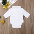 thumbnail image 3 of PENGXIANG Baby Boy Fashion Jumpsuit T Shirt Button Style Monochrome Pocket Romper, 3 of 5