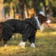 thumbnail image 7 of OneTigris Dog Raincoat with Hood for Medium Large Dogs, Waterproof & Reflective, 4 Legs Dog Rain Jacket Adjustable Puppy Poncho for The Rain and Snow (Black, Medium), 7 of 7