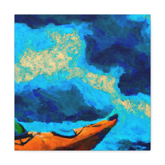 Kayak by Moonlight. - Canvas