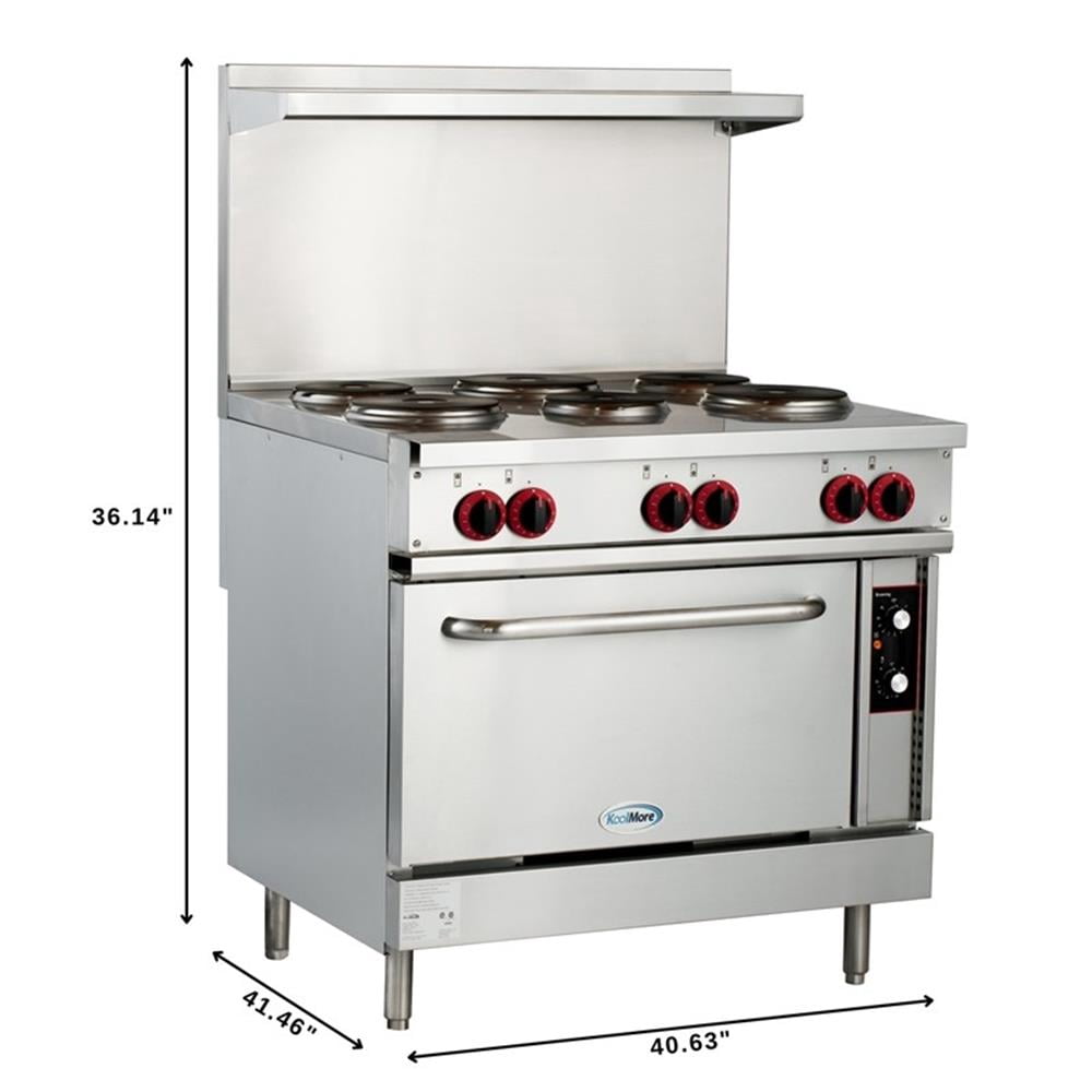 Pemberly Row 36" Electric Range with 6 Burners & 1 Standard Electric Oven