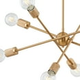 thumbnail image 3 of Atlas Lighting and Home 8-Light Starburst Ceiling Chandelier - 22" - Burnished Brass Finsih, 3 of 4
