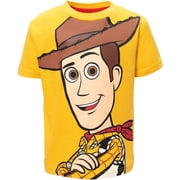Disney Toy Story Toddler Boys 3-Pack Short Sleeve T-Shirts Buzz Rex Green Yellow