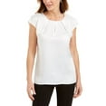 thumbnail image 1 of Anne Klein Womens Keyhole Pleated Blouse, 1 of 1