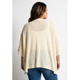 thumbnail image 2 of Roaman's Women's Plus Size Pointelle Open-Front Ruana Cardigan, 2 of 3