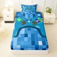 thumbnail image 3 of Erosebridal Miners Games Checkered Twin Sheet Sets,Gamepad Gamer Video Games Bedding For Kids 3-Piece, 3 of 6