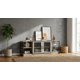 thumbnail image 1 of QinaQin Gabinete moderno de madera para TV, consola y centro de entretenimiento con diseño elegante para sala, 1 of 8