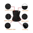 thumbnail image 4 of FANNYC Women's Sweat Waist Trainer Corset Trimmer Belt Waist Cincher Body Shaper Strengthen Tummy Control Postpartum Shapewear With 7 Steel Bone-4 Hooks-3 Belts, 4 of 8