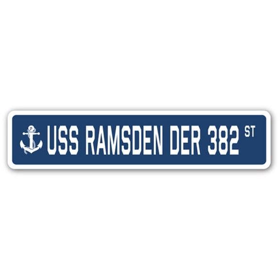 USS RAMSDEN DER 382 Street Sign us navy ship veteran sailor gift