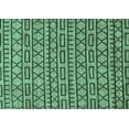thumbnail image 1 of Ahgly Company Machine Washable Indoor Rectangle Abstract Turquoise Blue Modern Area Rugs, 3' x 5', 1 of 4