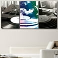 thumbnail image 1 of PixonSign Canvas Print Wall Art Set Vintage Gray Record Player Trio Music Musicians Photography Realism Modern Urban Multicolor Ultra for Living Room, Bedroom, Office - 24"x36"x3, 1 of 5