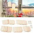 thumbnail image 4 of Unfinished Wood,  Decorative 50 Pieces Wood Pieces Natural Rustic  For Bookmarks Making For Gift Lables For DIY Handicraft, 4 of 8