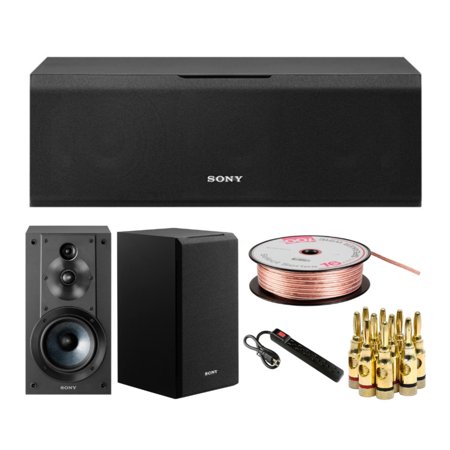UPC: 0616639704792 | Sony SSCS8 Center Channel Speaker w/ Pair of Bookshelf Speakers & Speaker Wire