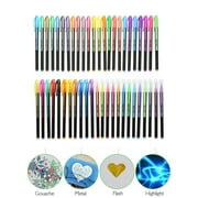 Aierliusa Glitter Gel Pen Set, Fine Point, 1.0 mm, Assorted Ink Colors, 60 Count