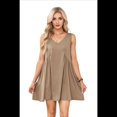 thumbnail image 1 of Vestido Mini Sin Mangas Color Caqui M, 1 of 7