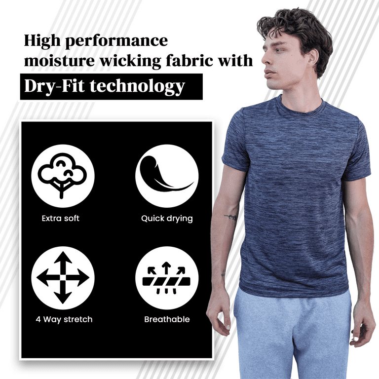SPXTREME Men's Athletic Performance Dry-Fit Crewneck T SPXTREME Men's Athletic Performance Dry-Fit Crewneck T