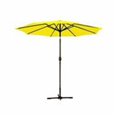 thumbnail image 1 of Parasol de Marché pour Patio en Aluminium de 9 Pi, Inclinable avec Manivelle - Tissu Jaune et Mât Bronze, 1 of 1