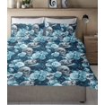 thumbnail image 2 of Juego de cama calavera rosas azules Juego de cama, 2 of 7
