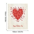 AGXAP Blanket Printed Valentine's Day Envelope Flannel Blanket Air