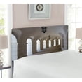 thumbnail image 2 of Medieval Headboard, Middle Ages Buildings Corridor Arches and Lanterns Architectural Classical Art, Upholstered Decorative Metal Bed Headboard with Memory Foam, Twin Size, White, by Ambesonne, 2 of 4