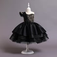 thumbnail image 1 of Vestidos de noche para niñas Piano Pasarela Rendimiento Traje Verano Estilo Twinkle Lentejuelas Boda Princesa Vestido para fiesta Prom9-10T (Etiqueta 150) Gao Jinjia LED, 1 of 2