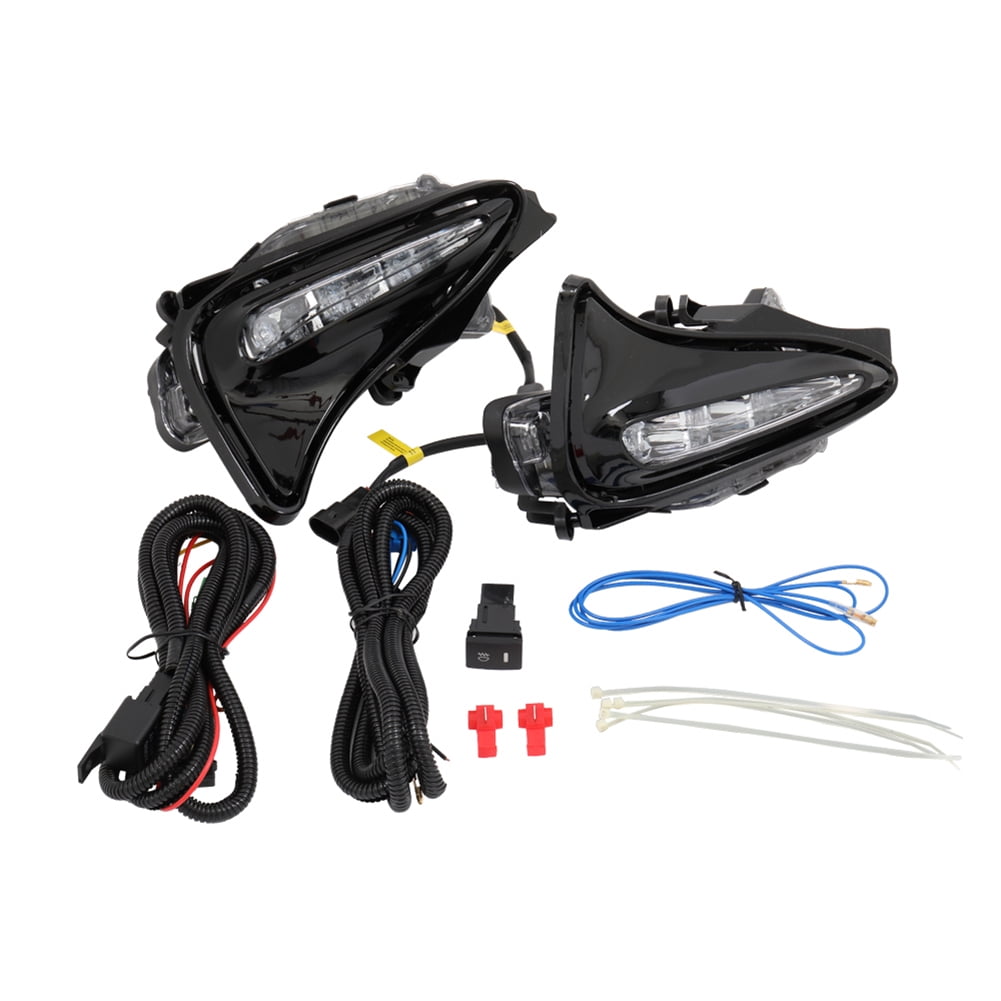 For 17-19 Toyota Corolla LED Driver Passenger DRL Fog Light Lamp Assembly Pair
