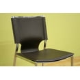 thumbnail image 4 of Skyline Decor Dark Brown Leather Dining Chair with Chrome Frame (Set of 2), 4 of 4