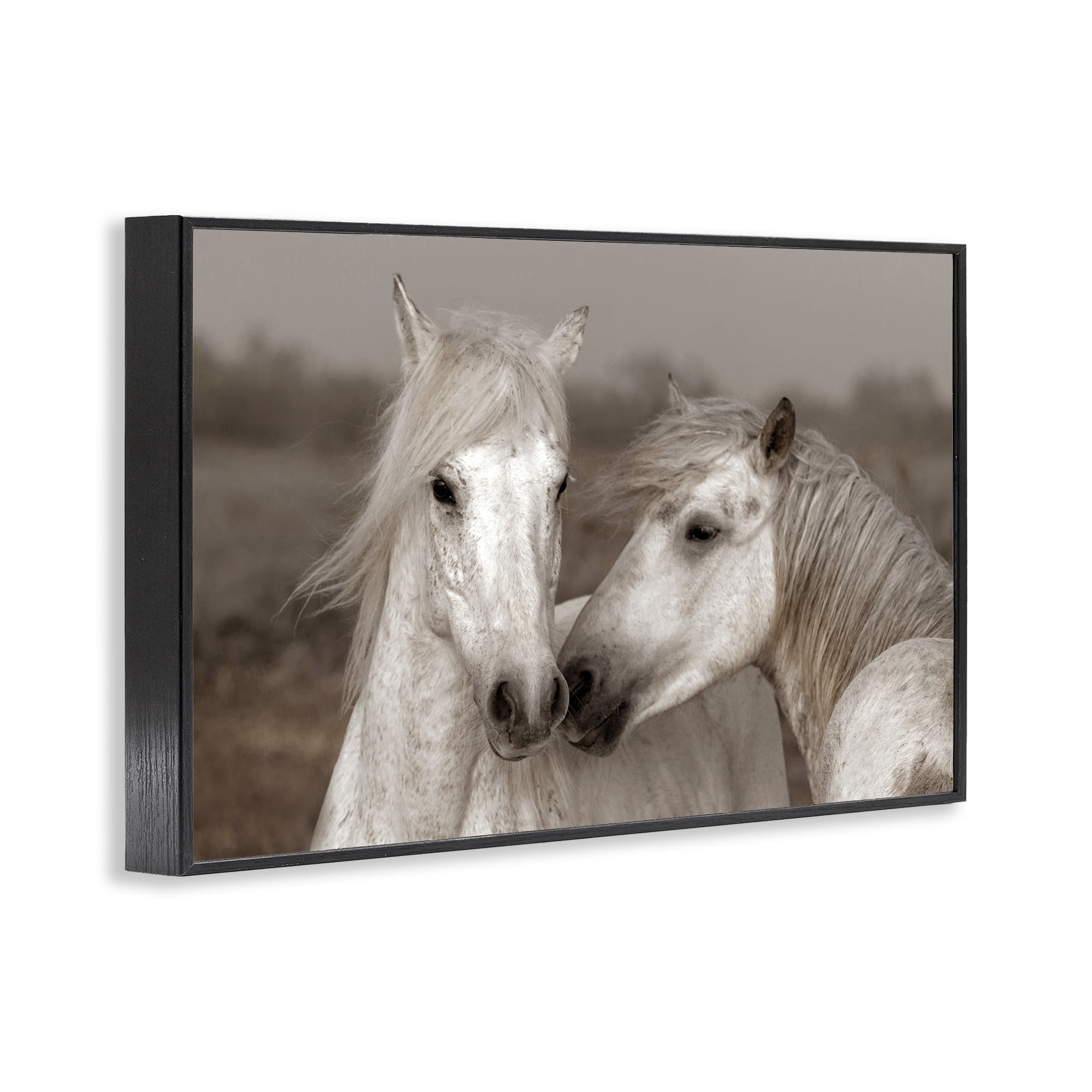 Stupell Industries Gentle Companionship Horses Black Framed Giclee Art, design by Danita Delimont