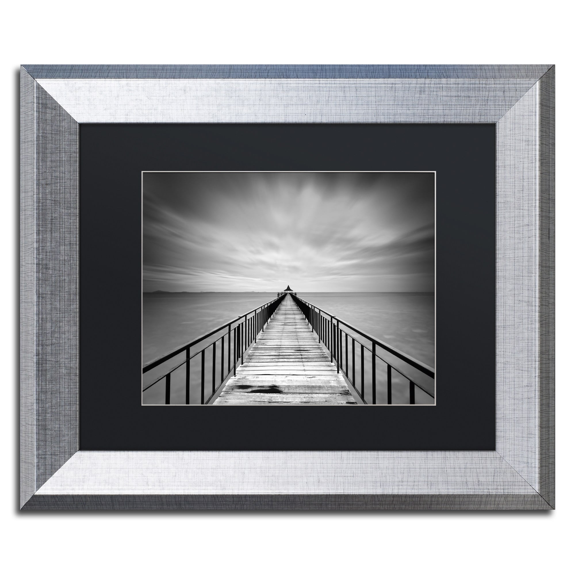 Michael de Guzman 'Withstand' Black Matted Framed Art