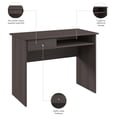 thumbnail image 4 of Bush Furniture Cabot 40 inch Small Space Writing Desk, Heather Gray, 4 of 7