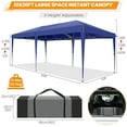 thumbnail image 4 of HOTEEL 10x20 Pop up Canopy Tents for Parties, Waterproof Canopy Tent with Sidewalls, Outdoor Gazebo Canopy with Carry Bag, Tent for Backyard, Wedding, Patio, Event, Commercial, Dark Blue, 4 of 10
