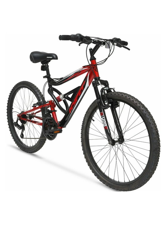 Hyper Bicycle 24" Shocker Mountain Bike for Kids, Red and Black