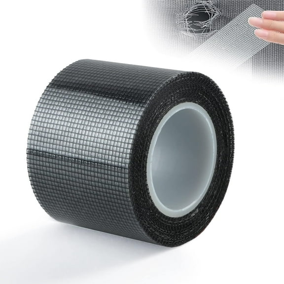 UHIAGREE 2in x 16.4ft Window Screen Repair Tape, Strong Adhesive & Waterproof Mesh Patch (Black)