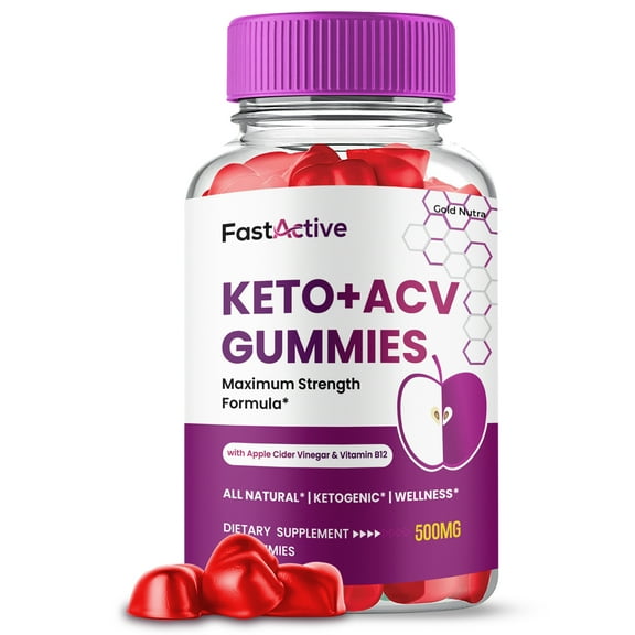 (1 Pack) Fast Active Keto ACV Gummies, FastActive ACV Supplement for Men and Women Gummy Gomitas Keto Plus ACV, 1 Month Supply