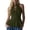 Army Green, variant on Women's V Neck Ruffle Tank Tops Y2k Cotton Linen Button Front Sleeveless Blouse Elegant Tiered Flounce Casual Summer Top